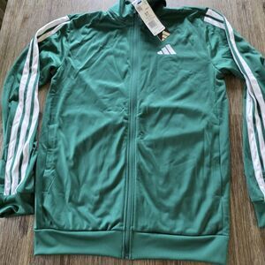 Adidas  Mens 3 Stripes TR MEL Tricot Multi Sports Green Track Jacket JI8821